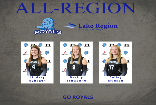 Schwanke, Munson, and Nyhagen are named to the Region 13 All-Region Volleyball Team