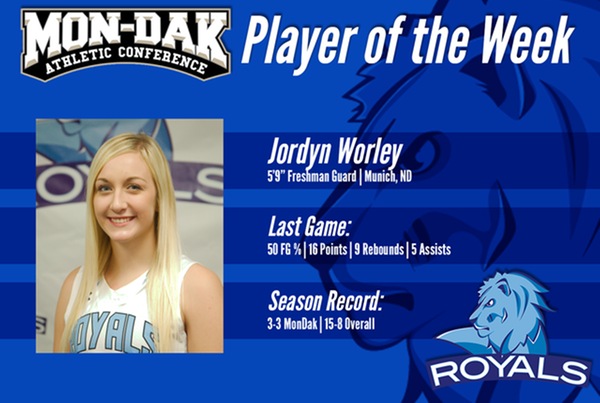 Jordyn Worley Named MonDak Conference Player of the Week